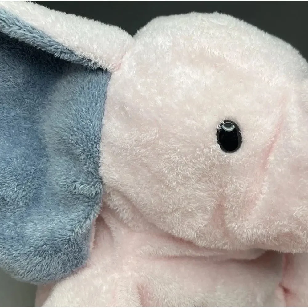 Vintage 2004 Ty Pluffies Winks the Elephant Pink Plush Large 12” With Tags